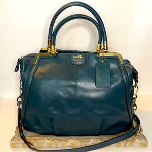 Coach Limited Edition Teal Blue Madison Pinnacle Amelia Leather Purse